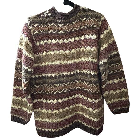 VTG St. John's Bay Fair Isle Sweater Women's XL | Multi-Color | V-Neck Knit - Picture 4 of 10